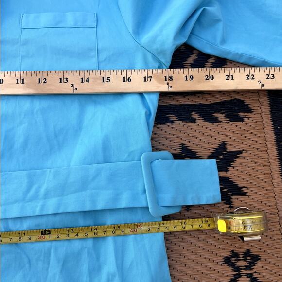 Meshki | NWT Rachel Belted Cargo Utility Mini Dress Turquoise Size Small - Picture 6 of 7